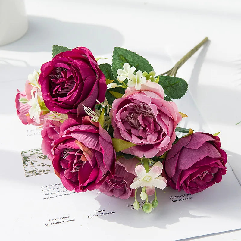 fleurs artificielles pour décoration mariage et scrapbooking - vue 7 sur 9
