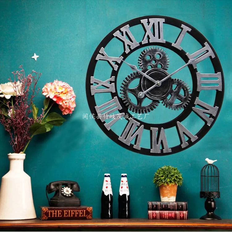 autocollants muraux rétro pour décoration horloge alarme tendance - vue 6 sur 7