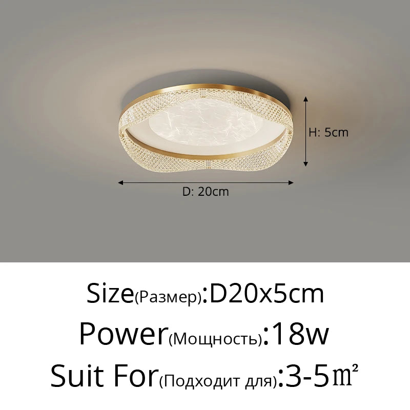 plafonnier moderne en laiton design créatif minimaliste pour intérieur - vue 12 sur 26