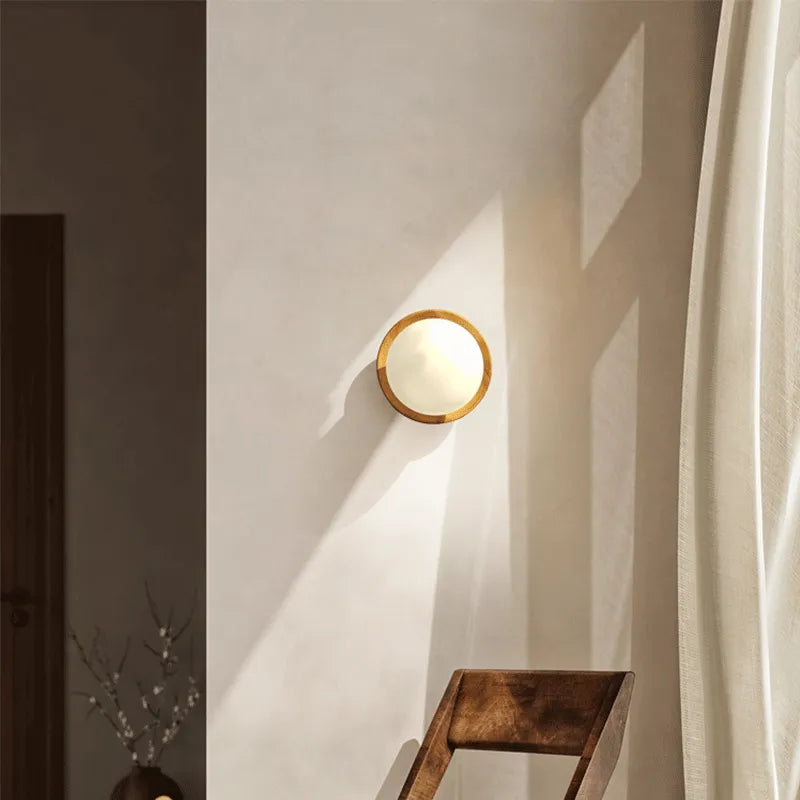 Applique murale Intérieur nordique rétro crème tête de lit LED - vue 5 sur 7