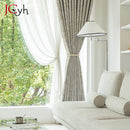 Rideau occultant motif feuilles pour salon et chambre
