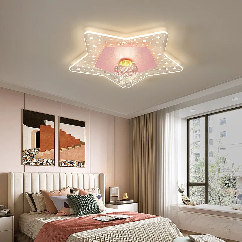 plafonnier moderne romantique pour chambre d'enfant chaleureux - vue 4 sur 8