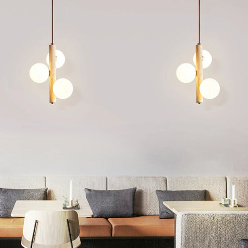 lustre en pierre rétro pour décoration intérieure élégante - vue 4 sur 8