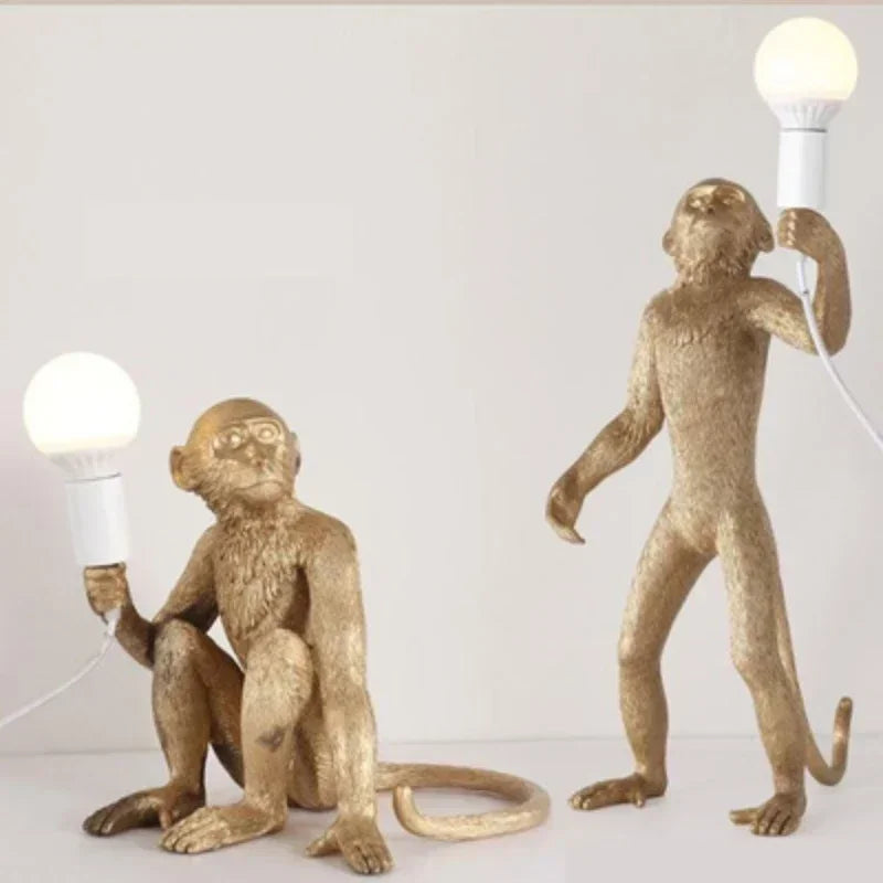 lustre rétro créatif en forme de singe pour cafés et restaurants - vue 5 sur 18