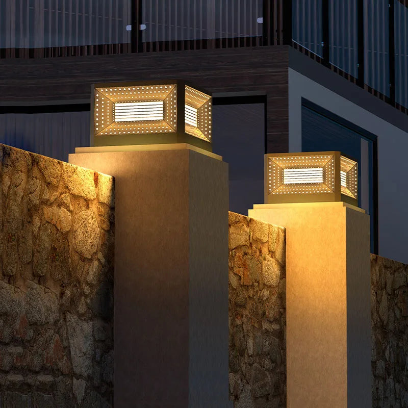 lampe de pelouse solaire moderne pour éclairage extérieur - vue 6 sur 10