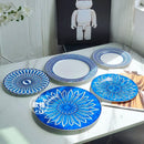 Assiette céramique style européen motif élégant thé