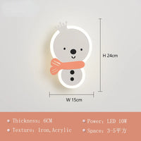 Applique murale led moderne dessin animé pour chambre d'enfant