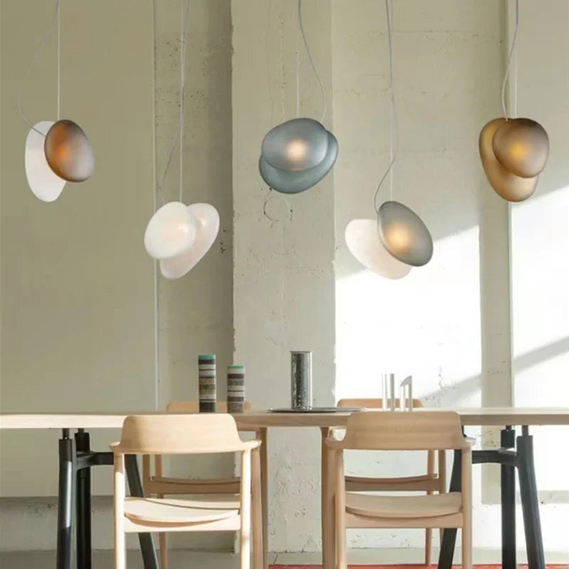 lustre en verre d'art nordique pour décoration intérieure et éclairage - vue 4 sur 28
