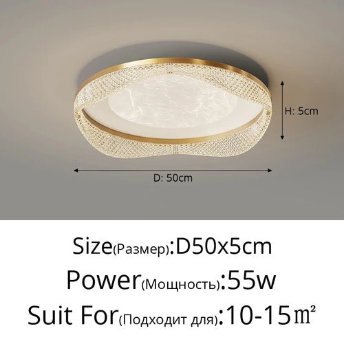 plafonnier moderne en laiton design créatif minimaliste pour intérieur