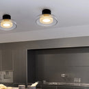 plafonniers modernes en verre transparent lampe chaude