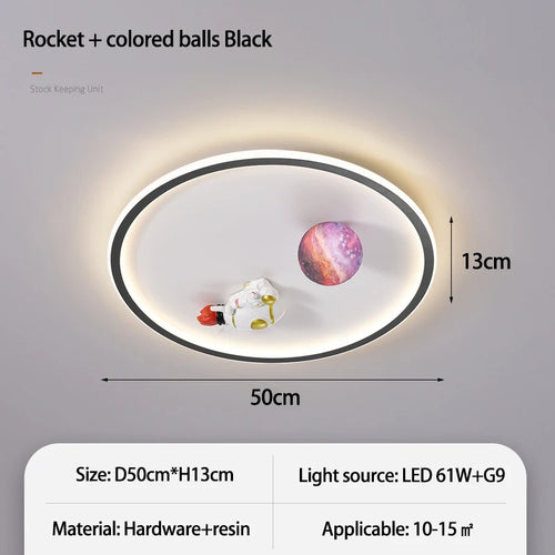 SANDYHA moderne espace planète plafonnier lampe de dessin animé chambre d'enfants Lampa Sufitowa Techo Plafonnier lampara Colgantes Para - vue 10 sur 16