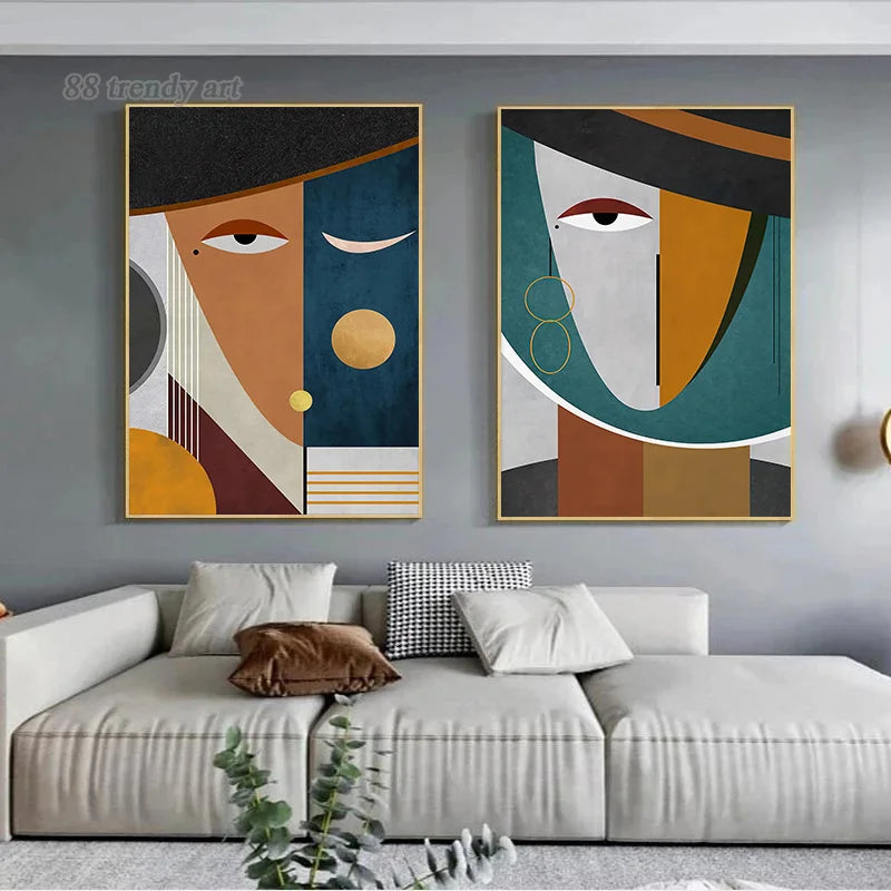 peintures abstraites modernes pour décoration murale artistique