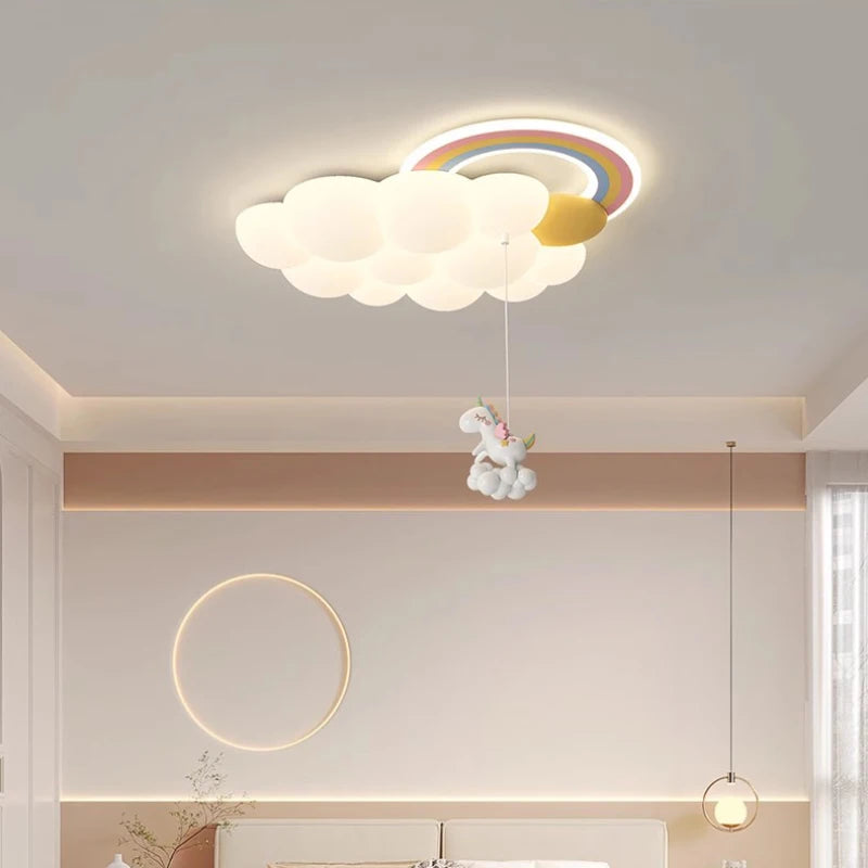 plafonnier led nuage arc-en-ciel pour chambre enfant - vue 5 sur 10