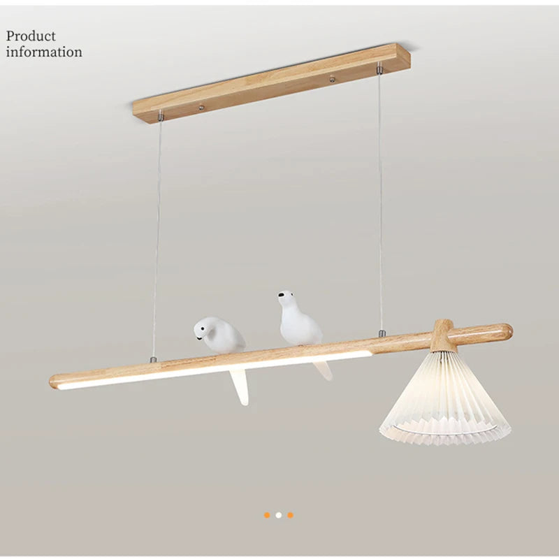 lustre moderne en bois suspension créative pour décoration intérieure - vue 7 sur 10