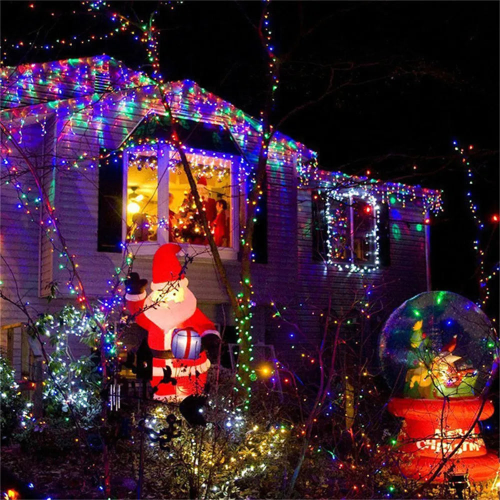 guirlande lumineuse de noël led 8 modes pour fêtes et événements - vue 4 sur 10