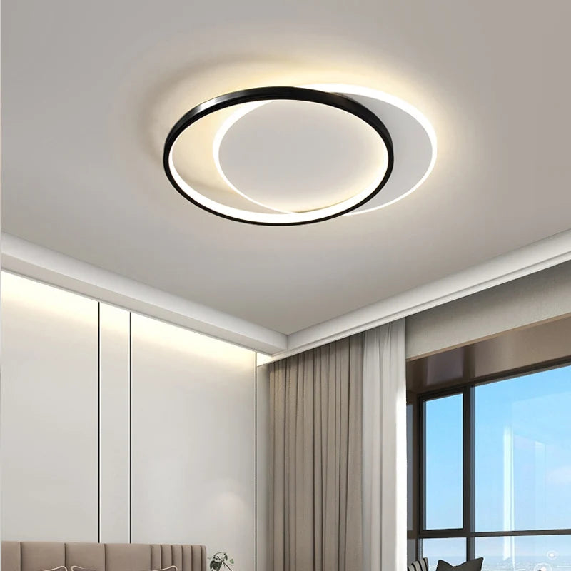 Minimalist nordic square recessed geometric LED ceiling light - vue 5 sur 20
