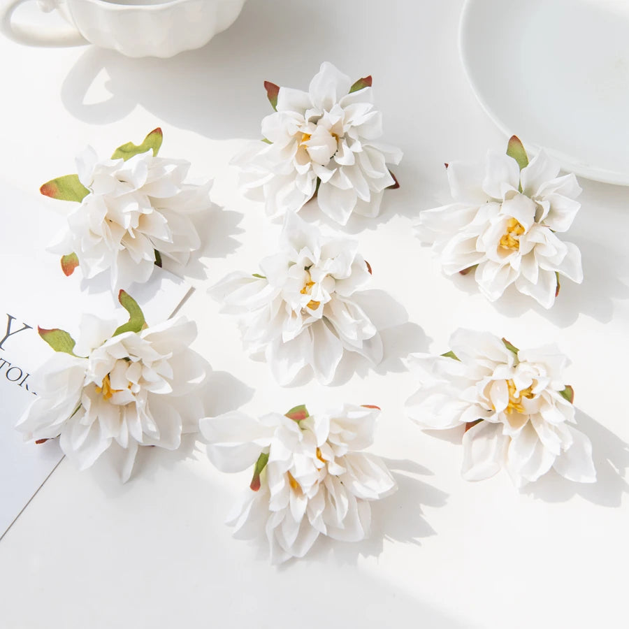 lot de 20 fleurs murales en soie pour décoration variée - vue 11 sur 15
