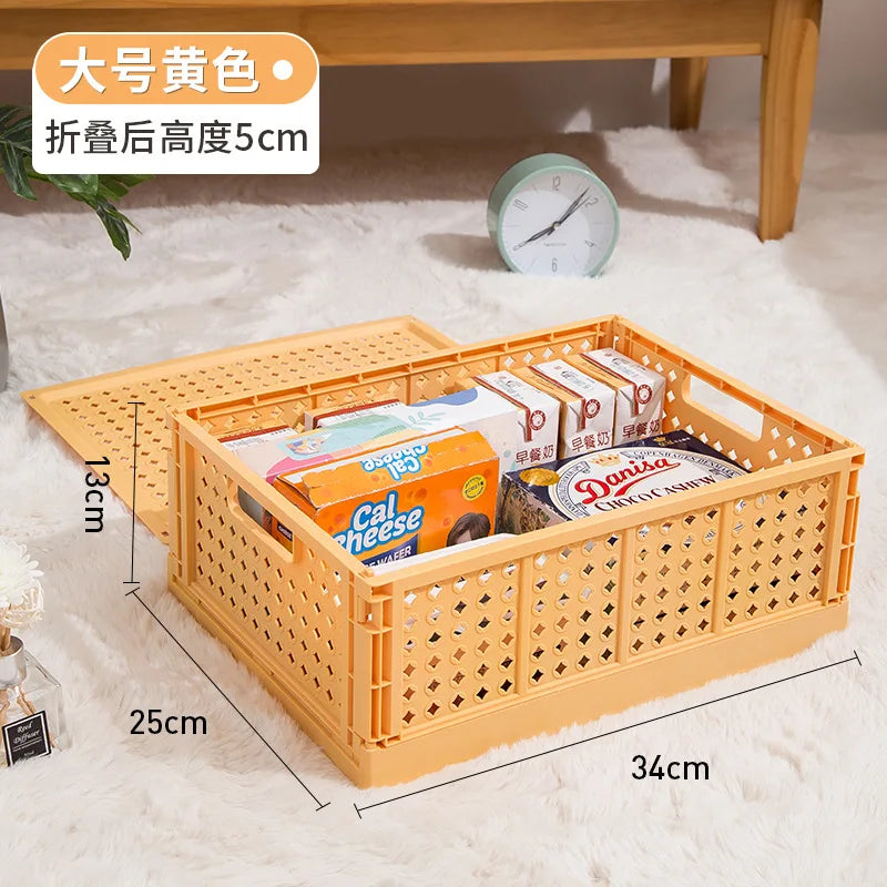 Collapsible Desktop Storage Box, Student Cosmetics Basket, Simplicity, Household, Dormitory, Stationery, Sundry, Small - vue 8 sur 18