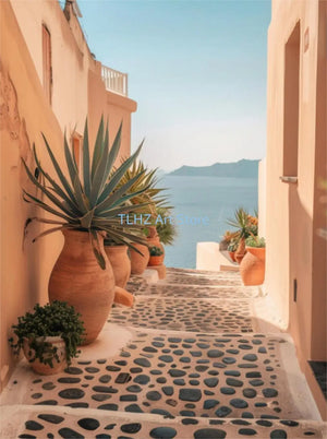 Modern Greece Santorini travel landscape posters