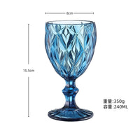 Verre a vin relief retro verre epais europe