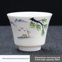 Tasse à thé céramique style chinois peinte main