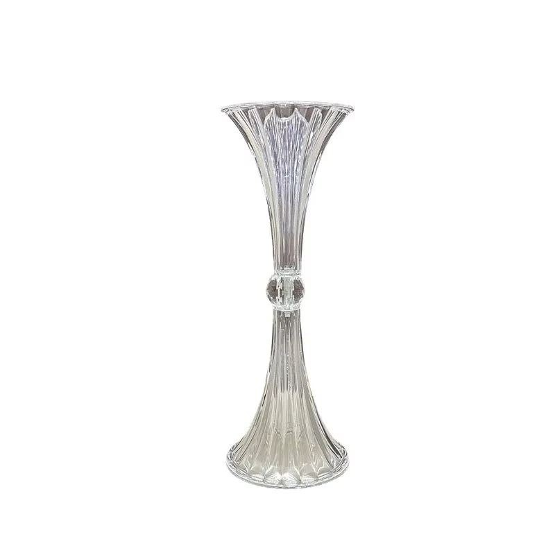 Transparent Acrylic Wedding Vases, Horn Style, Party Table Centerpiece, Family Table Decoration, High 45cm, New, 10Pcs - vue 6 sur 7
