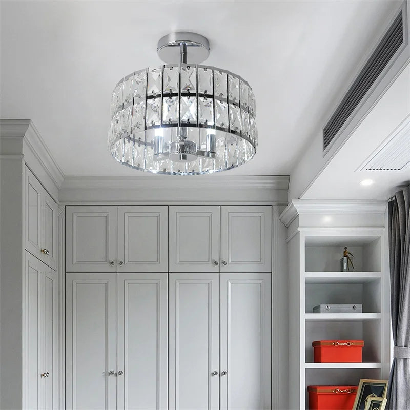 Plafonniers nordiques pour chambre Lustre couloir vestiaire plafonnier Luminaire Lampa Sufitowa abat-jour suspendu décor à la maison