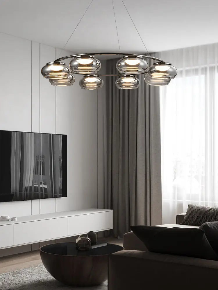 suspension en verre de luxe pour décoration moderne - vue 5 sur 9