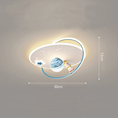 Modern minimalist astronaut planet decorative ceiling light for children - vue 12 sur 12