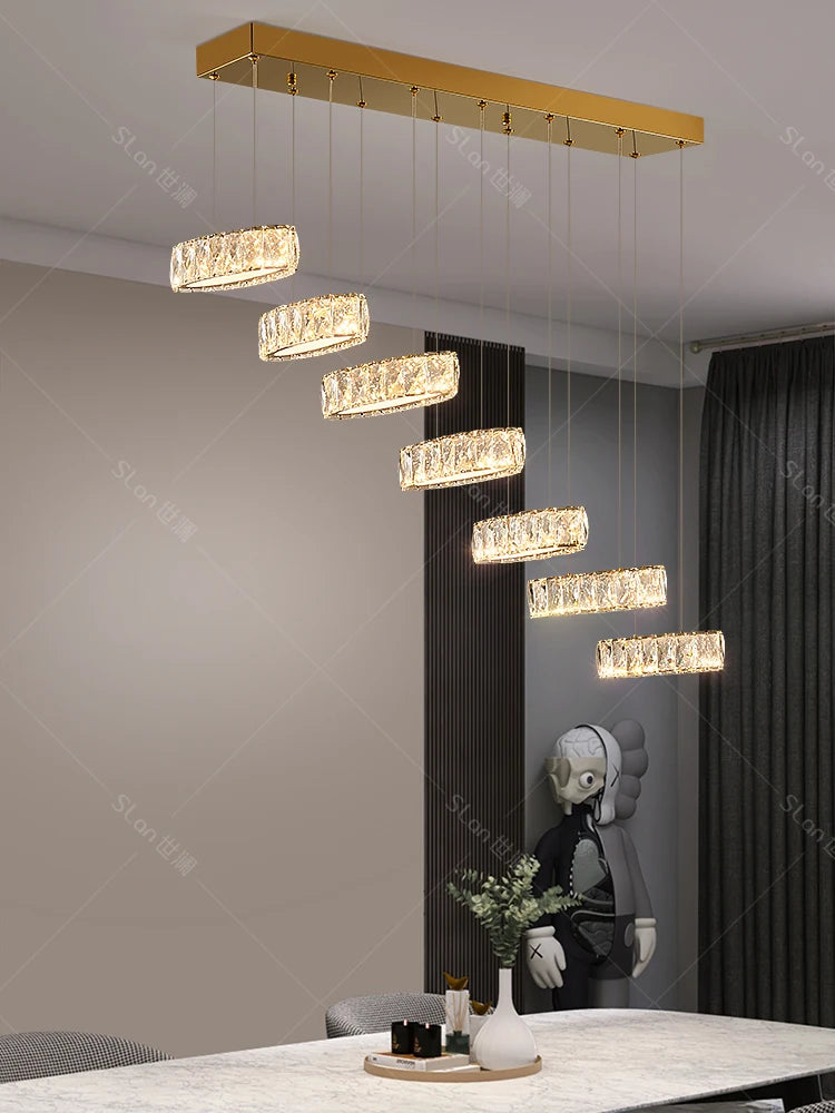 suspension en cristal design nordique luxueux nouvelle collection - vue 4 sur 9