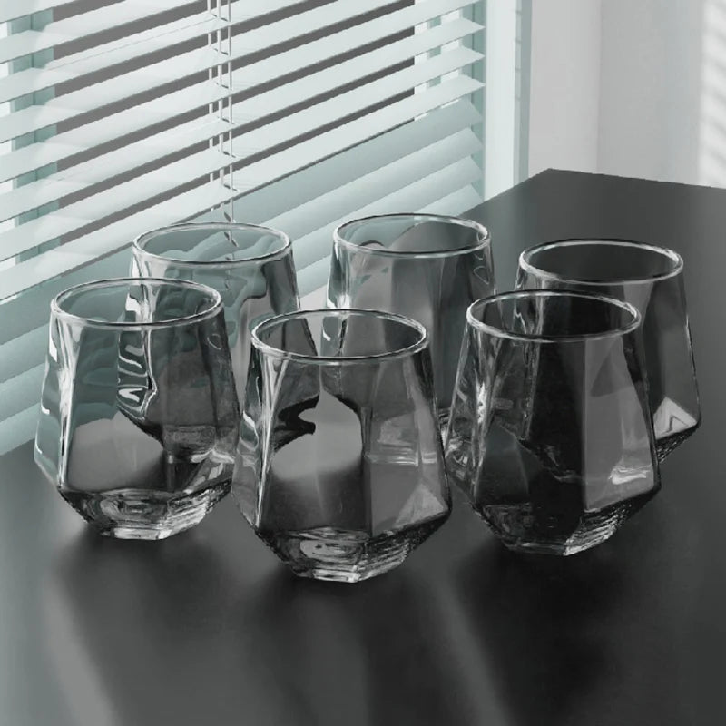 Ensemble 6 verres whisky 320 ml style facette - vue 6 sur 7