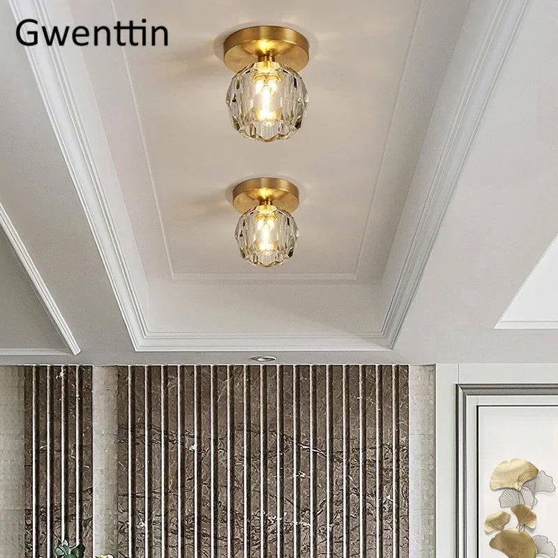plafonnier moderne en cristal pour décoration intérieure élégante - vue 4 sur 7