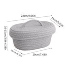 paniers ovales en corde de coton pour rangement et organisation