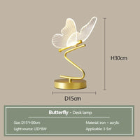 lustre papillon transparent design nordique suspension led