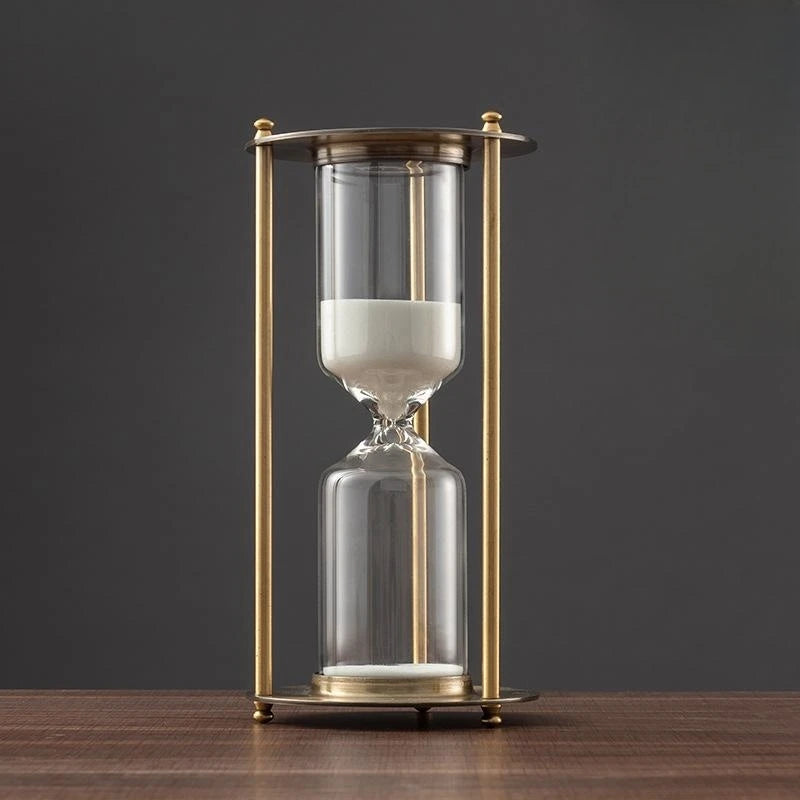 classic vintage metal hourglass for decoration and study