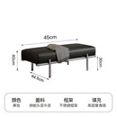 Stainless Steel Shoe Changing Bench, Long Stool, Italian Minimalist Leather, Bed-End Seat, Light, Luxury