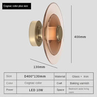 Creative minimalist glass LED wall light for interior