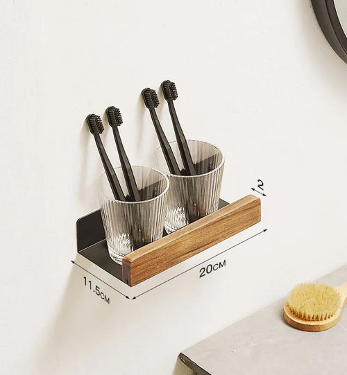 repisas,Bathroom shelf Storage rack,non perforated vanity Shelf Wall-Mounted Storage rack wall mounted bathroom organizer toilet - vue 10 sur 14