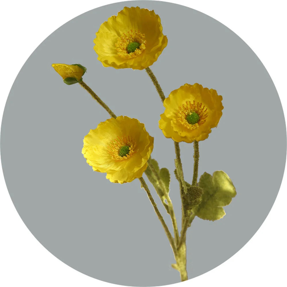 fleurs artificielles coquelicots en soie pour décorations et bouquets - vue 9 sur 12