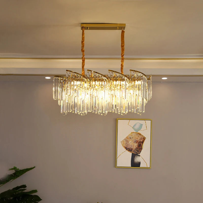 lustre en cristal de luxe spirale postmoderne décoratif
