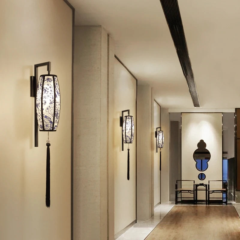 applique murale led style chinoiserie pour hôtel et salon de thé - vue 4 sur 9