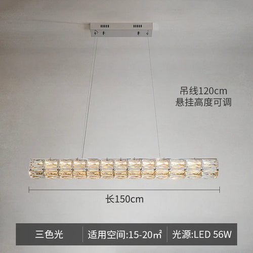 lustre en cristal moderne à suspension simple et élégant - vue 11 sur 10