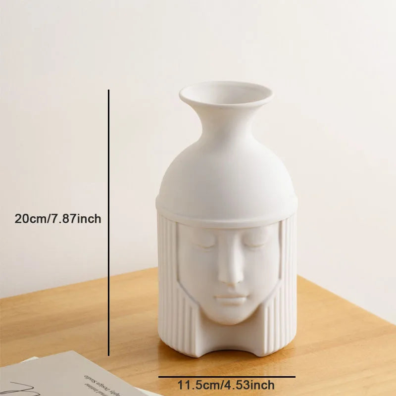 vase en céramique grecque tête humaine pour décoration intérieure - vue 8 sur 9