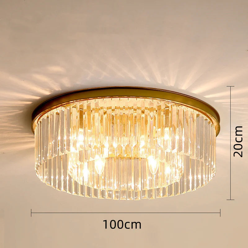 plafonnier en cristal de luxe métal minimaliste pour intérieur - vue 7 sur 14