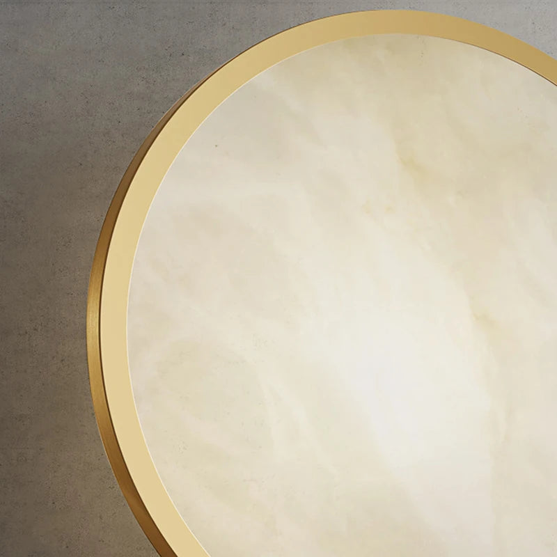 lampe chinoise dorée en cuivre et marbre pour ambiance moderne - vue 9 sur 8