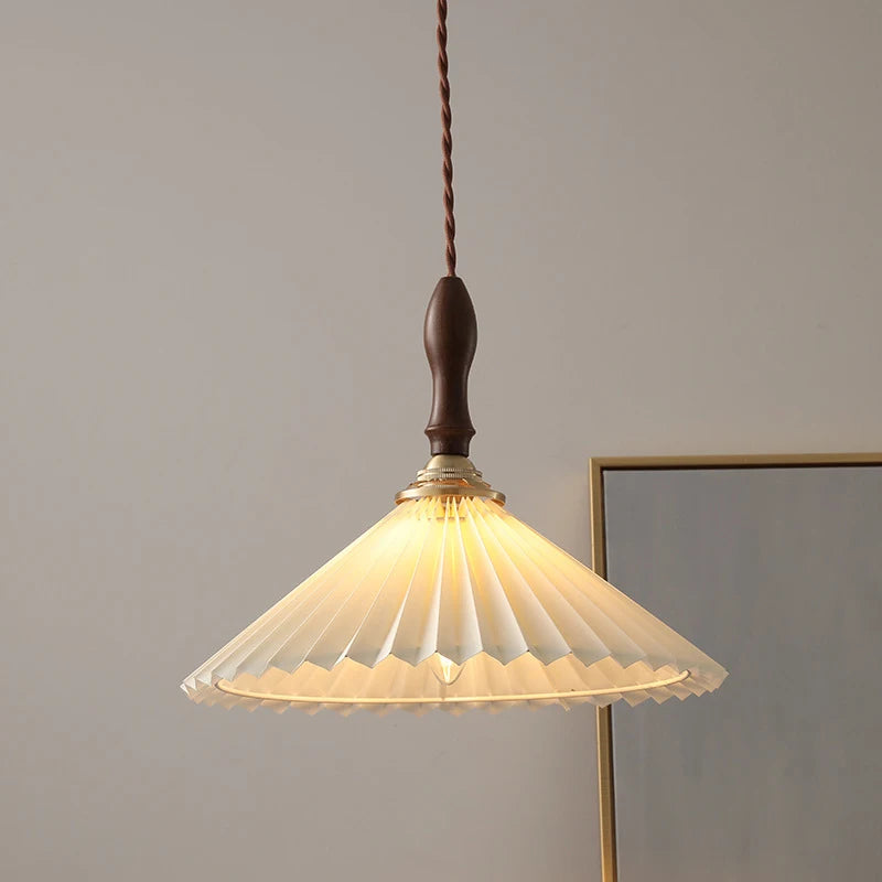 Suspension rétro led en verre décoratif - vue 6 sur 13