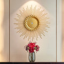 Creative Iron Golden Pendant for Living Room, Luxury Wall Hanging Mirror, Home Hallway Decor, Metal Wall Artistic for Bedroom
