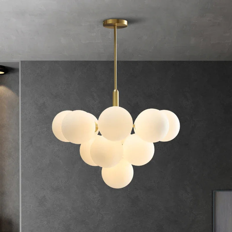lustre led moderne en verre pour intérieur hôtel escaliers