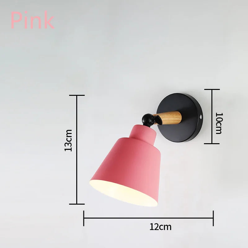 Nordic solid wood wall light minimalist creative design