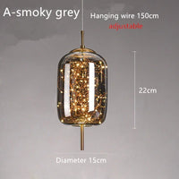 Lustre de chevet rouge en filet nordique pour fille